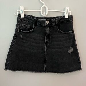 Zara Black Denim Mini Skirt